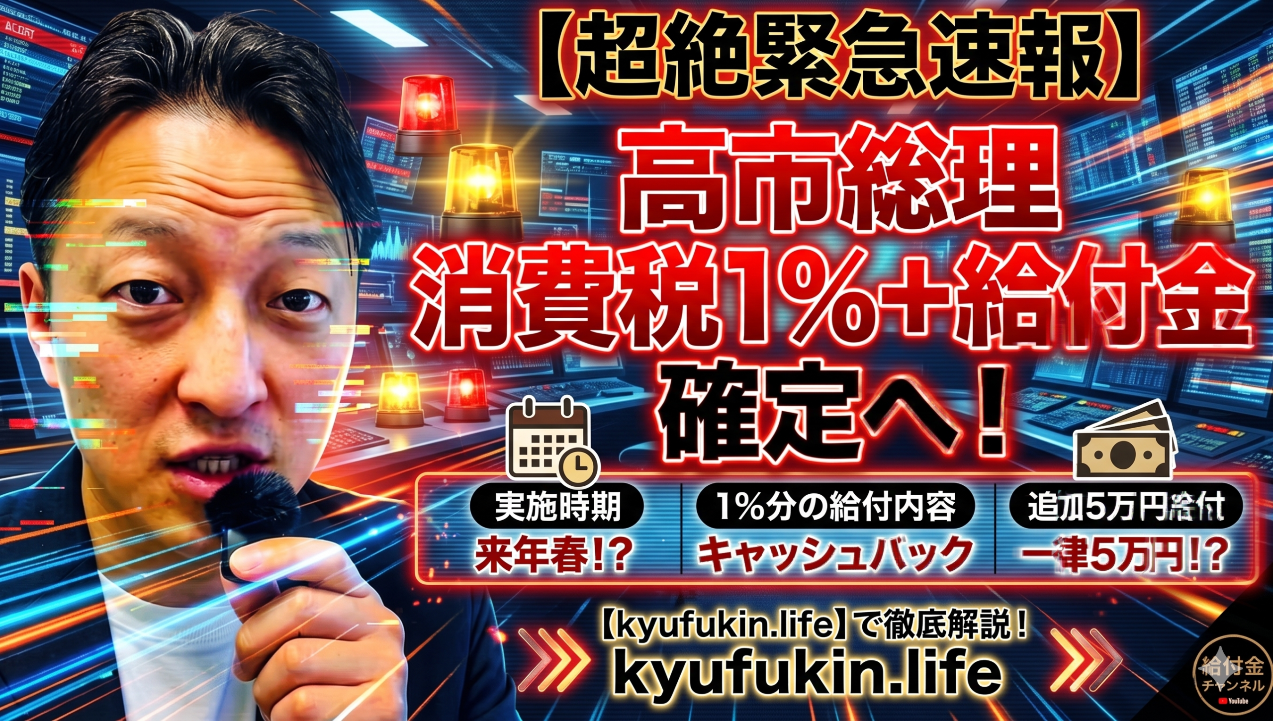 【超絶緊急速報】高市総理が消費税「実質0％」へ急展開！1％への引き下げ＋給付金の全貌と実施時期を徹底解説
